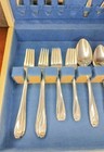 Vintage 1847 Rogers Bros Is Daffodil Pattern Silverplate 52 Piece Flatware   Box