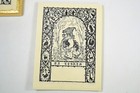 25 Vtg Ex Libris Antioch Bookplate Co  Gnome With Books By John Huchthausen