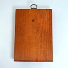 Vintage 1970s Serenity Prayer Wall Plaque Wood Embossed Leather Inlay Rustic