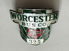 Vintage Worcester Bus Co Driver Badge 325 Cloisonne Shield Heart Of Mass