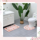 3 Pcs Rose Flowers Bathroom Rugs Set Coquette Room Decor Floral Carpet For Bathr