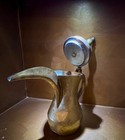 Vintage Brass Arabic Dallah Coffee Pot Middle Eastern Islamic Antique Decor