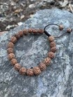 Rudraksha Seed Wrist Mala Bracelet  Adjustable Handmade At Pashupatinath Nepal