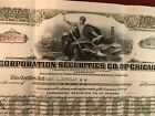 Corporation Securities Co  Of Chicago Stock Certificate 1930