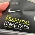 Nike Essential Volleyball Knee Pads White Black Swoosh Medium Large Dri Fit