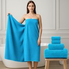Redkiss Luxury Bath Towel Set Of 4  100  Cotton 900 Gsm Blue