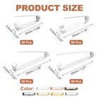 200pcs Safety Bar Pins Pin Back Brooch Findings 25 30 35 40mm Multicolor  