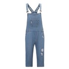Men Casual Bib Denim Overalls Fashion Jumpsuit Rompers Shorts With Pockets Jeans