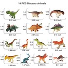 14pcs Dinosaur Toy Mini Set Realistic Figures Toys For Boys Toddler Kids Playset