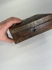 Antique European 18-19th Century Florentine Leather Document Jewelry Box Chest