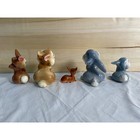 Evan K Shaw Metlox Potteries Bambi Thumper Ceramic Figurines Set Of 5 Vintage