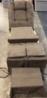 5pcs Glider Rocker Replacement Cushions Suede - Light Gray Or Dark Brown-new