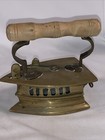 Antique Solid Brass Coal Iron 1800   s Excellent Condition