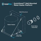 Holdrite Quickstand 26-1 2 Inch Wall Mounted   Up To 50 Gallons   50-swhp-w
