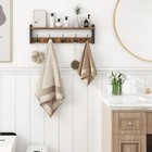  Coat Rack With Wall Mount Entryway Wall Shelf With 24 Inch Long Rustic Brown