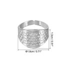 10pcs Metal Sewing Thimbles  Adjustable Finger Protector Shield   Silver