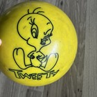 Yellow Brunswick 12 Lb Bowling Ball Tweety Bird Warner Bros Drilled 1999 Usa