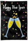 Briarwood Lane Happy New Year Champagne Applique Garden Flag
