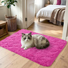 2x3 Hot Pink Fluffy Soft Area Rug Non-slip For Kids Bedroom Nursery   Plush   stay