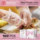 1000 Meditex   Clear Vinyl Disposable Exam Gloves Powder Free 4mil Medium Size