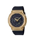 Casio G Shock Ga 2100-1a9 Watch Gold Black Dial Rubber Band