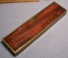 Unmarked   Early 8 Inch One Window Brass Bound Rosewood Level Good Bubbles