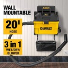 Dewalt 6 Gallon Portable Or Wall-mount Wet dry Vacuum  5 Hp  Attachments  New