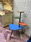 1 12 Dollhouse Miniature Tiered Plant Stand 1950 German Design    3 Planters