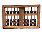 Vintage Chinese Lotus Flower Brand Abacus 9 Rods  63 Beads