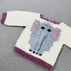 Handmade Baby Sweater Elephant 3d Tail Trunk Knit Novelty Cute Infant Gift