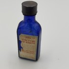 Rare Cobalt Blue  Rexall Tincture Of Iodine Antique  Poison Bottle Bottle Empty