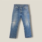 Levi s Men s Blue Medium Wash Straight Fit Denim Jeans Button Fly 5-pocket