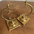 Vintage Antique Style Arched Brass Pocket Watch Display Stands Timeless Decor