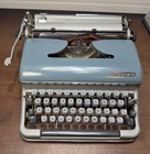 Vintage Torpedo Remington Rand Blue 50s 60s Manual Typewriter Read