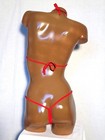 New Exotic Dancer Thong Bikini 2 Piece Set Micro -a Cup Red