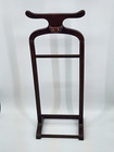 Wood Valet Butler Floor Standing Men s Clothes Suit Wardrobe Rack 45 h X 17 w