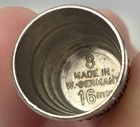 Vintage Metal Thimble Size 8  16mm  Made In West Germany Silver Tone 