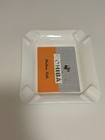 Cohiba Habana Cuba Ceramic Cigar Ashtray Square White Orange Yellow Vintage