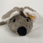 Steiff Fiep Mouse 1980s Gray Plush  12  Id Button Tag Vintage