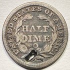 1851-o Seated Liberty Half Dime Silver New Orleans Mint Better Date Holed
