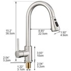 Brushed Nickel Kitchen Sink Faucet Single Handle Pull Down Sprayer Mixer Tap