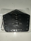 New Black Medieval Arm Guard Pair  8 5  Long Faux Leather With Nickel Hardware