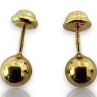 10kt Yellow Gold 6mm Ball Stud Classic Screw-back Earrings 18k Backs