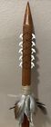 Hawaiian Spear Fishing Weapon lei O Mano Tiger Shark Tooth    brown Wood  