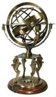 Vintage Nautical Style 18  Solid Brass Armillary Sphere Astrolabe Globe Decor