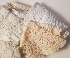 Vintage Crochet Dollies Variety Of Sizes Shapes Colors   Patterns Lot Of 8 