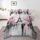 Paris Bedding Set Size Pink And Grey Eiffel Tower Comforter Full Pattern 105