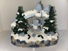 Encore Crystal At Play Snow Buddies Musical Figurine Plays Jingle Bells Works  