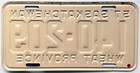 1957 Saskatchewan License Plate    Wheat Province Slogan
