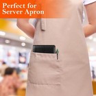 Leather Server Book Waiter Receipt Book With Zipper Pocket For Server Apron